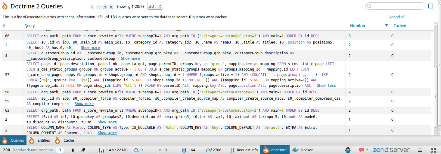 Doctrine 2 Z-Ray plugin - tab queries